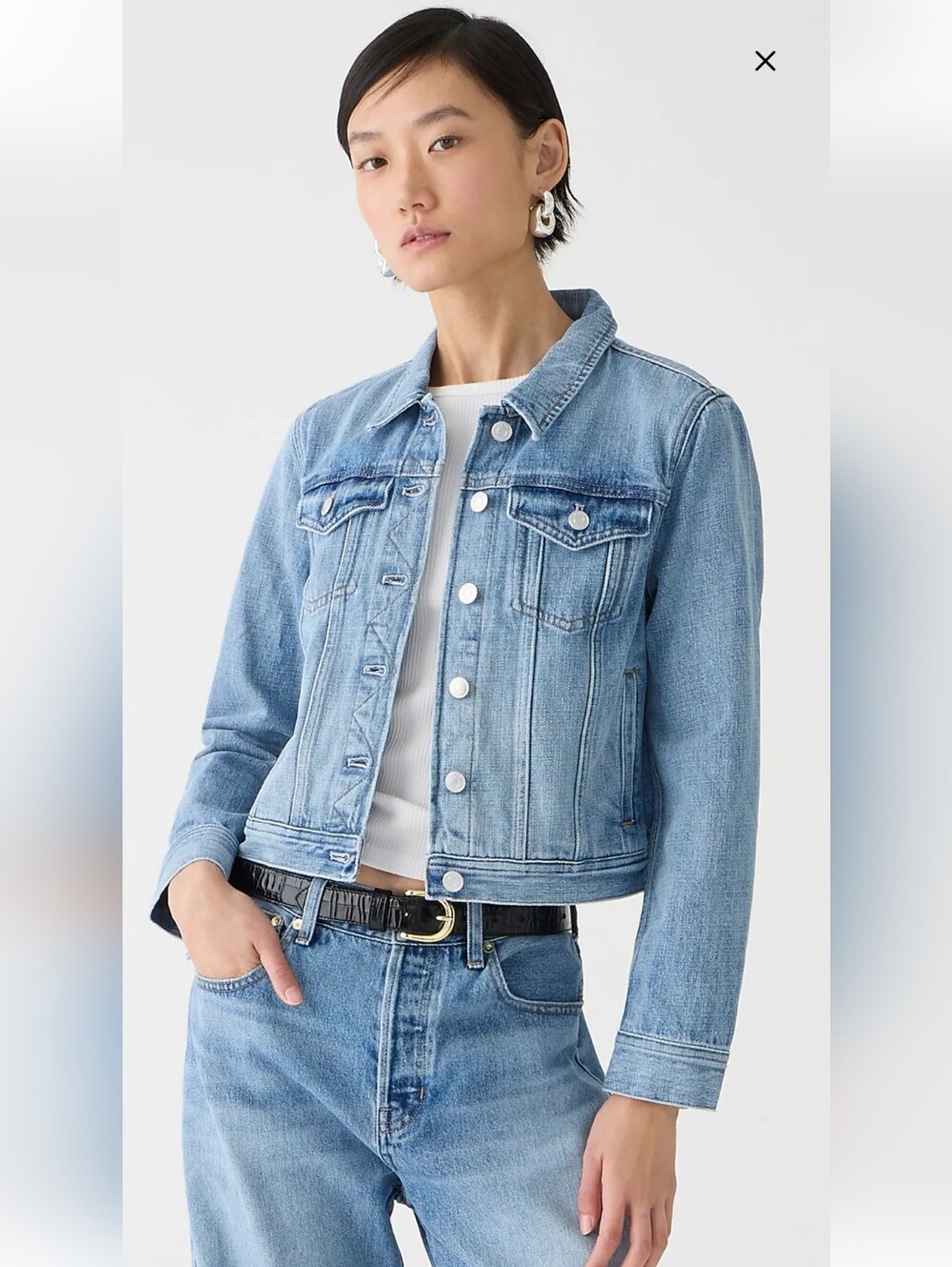 J. Crew Classic Denim Jacket In Bianca Wash